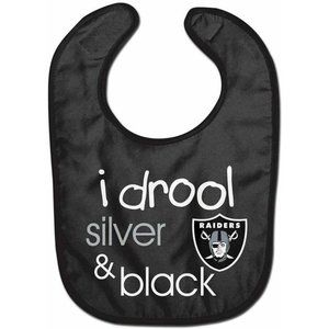 Las Vegas Raiders i drool silver & black Baby Bib